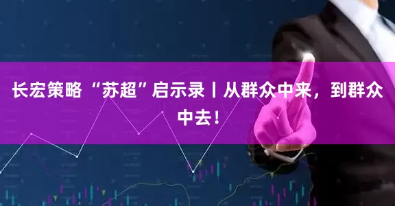 长宏策略 “苏超”启示录丨从群众中来，到群众中去！